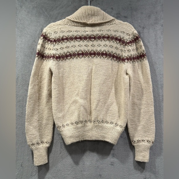 Vintage 100% Alpaca Wool Hand Knitted In Peru Cardigan Sweater Women’s Size M - Picture 8 of 8